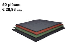 Charger l'image dans la galerie, Dalles de caoutchouc – 100x100x2,5cm – standard granulat - jardin - 50 piéces