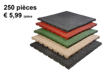 Charger l'image dans la galerie, Dalles de caoutchouc – 50x50x2,5cm – standard granulat -  jardin - 250 piece