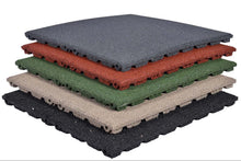 Charger l'image dans la galerie, Dalles de caoutchouc – 50x50x3cm – standard granulat - jardin - 250 piece