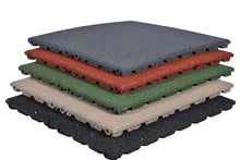 Charger l'image dans la galerie, Dalles de caoutchouc – 50x50x3cm – standard granulat - jardin - 50 piece