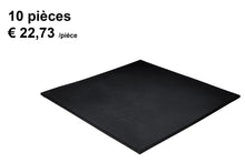 Charger l'image dans la galerie, Dalles de caoutchouc – noir - 100x100x1,5cm – fine granulat - fitness - 10 piéces