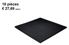 Charger l'image dans la galerie, Dalles de caoutchouc – noir - 100x100x2cm – fine granulat - fitness - 10 piéces