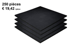 Charger l'image dans la galerie, Dalles de caoutchouc – noir - 100x100x2cm – fine granulat -  fitness - 250 piéces