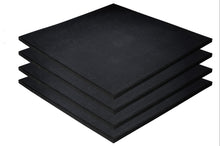 Charger l'image dans la galerie, Dalles de caoutchouc – noir - 100x100x2cm – fine granulat - fitness - 250 piéces