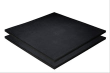 Charger l'image dans la galerie, Dalles de caoutchouc – noir - 100x100x2cm – fine granulat - fitness - 50 piéces