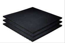 Charger l'image dans la galerie, Dalles de caoutchouc – noir - 100x100x3cm – fine granulat - fitness - 100 piéces