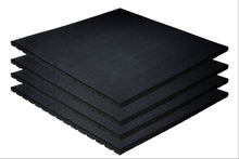 Charger l'image dans la galerie, Dalles de caoutchouc – noir - 100x100x3cm – fine granulat - fitness - 250 piéces