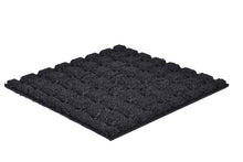 Charger l'image dans la galerie, Dalles de caoutchouc – noir - 50x50x2,5cm nouveau fond – standard granulat -  jardin