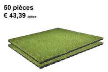 Charger l'image dans la galerie, Dalles de gazon synthétique - 100x100x2,5cm - jardin - 50 pièces