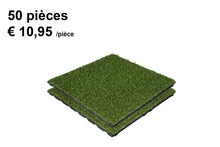 Charger l'image dans la galerie, Dalles de gazon synthétique - 50x50x2,5cm - jardin - 50 pièces