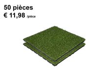 Charger l'image dans la galerie, Dalles de gazon synthétique - 50x50x3 cm - jardin - 50 pièces