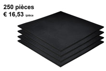 Charger l&#39;image dans la galerie, Dalles de caoutchouc – noir - 100x100x1,5cm – fine granulat -  fitness - 250 piéces
