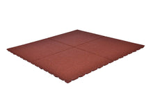 Charger l&#39;image dans la galerie, Dalles de caoutchouc – rouge - 100x100x2,5cm – standard granulat -  jardin
